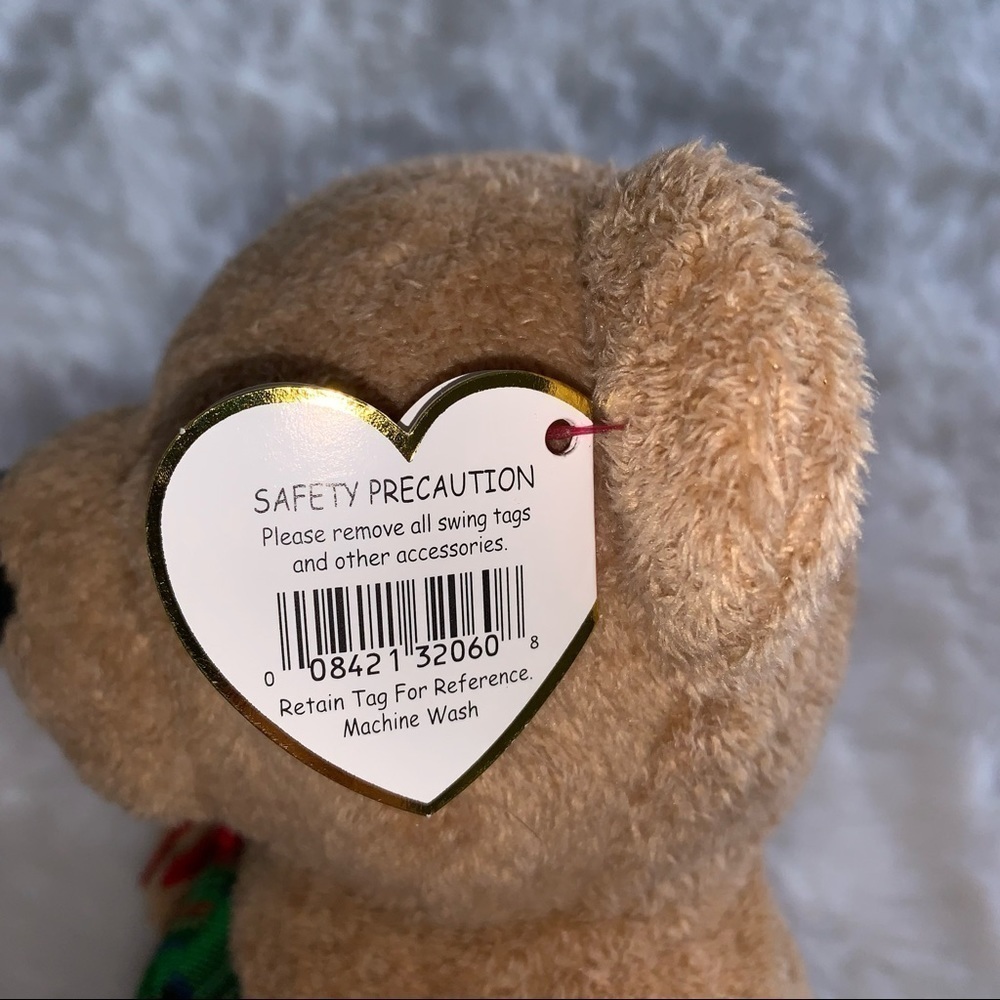 Beary Merry TY Pluffies Holiday Bear with Tag - Picture 7 of 9